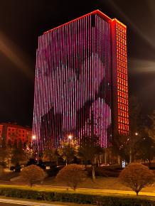 威海(hai)綠軸中央商務(wu)區亮化工程